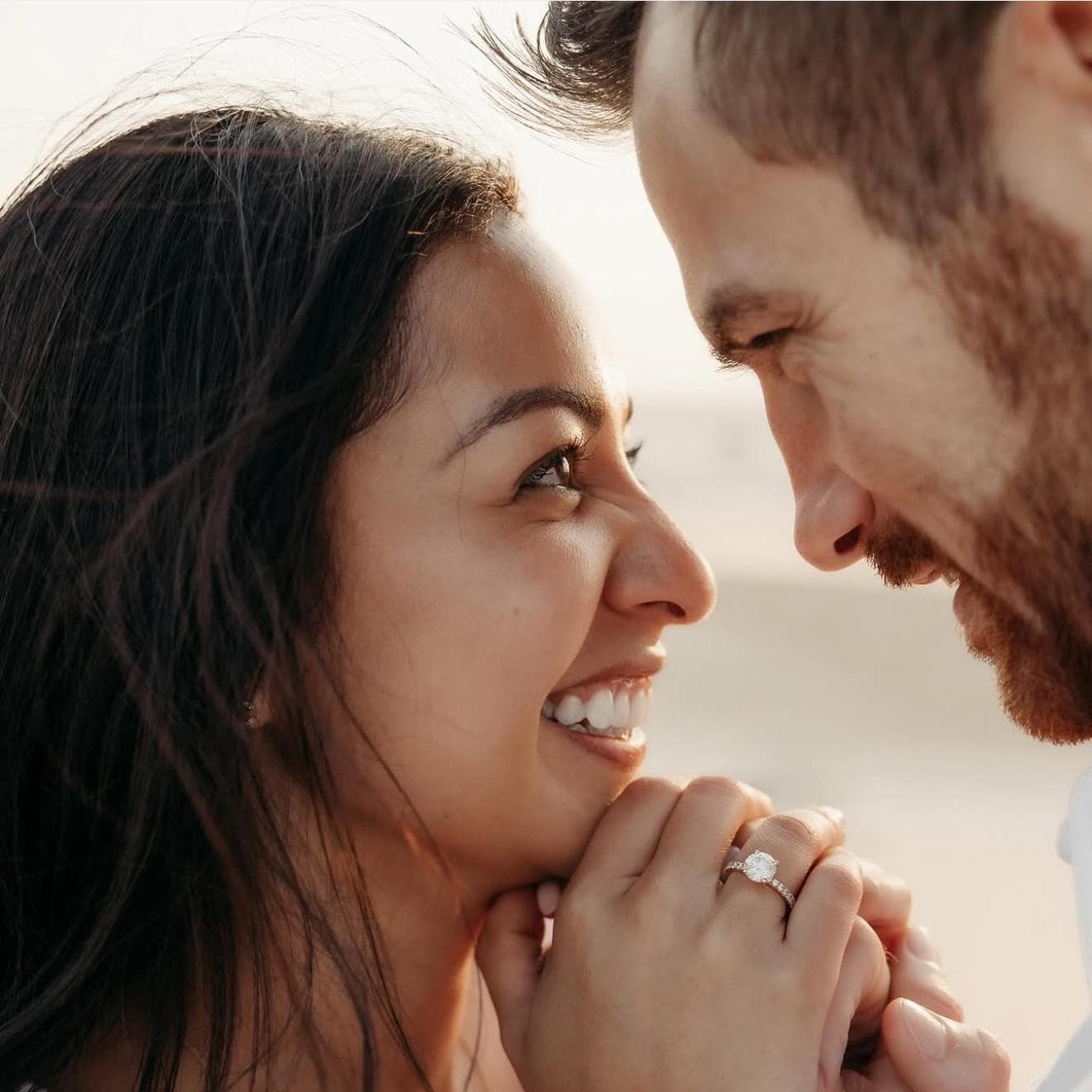 Happy couple sharing moments